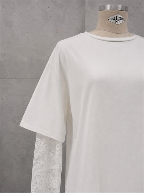Tshirt con manica pizzo SUSY STAR | ST251182PANNA